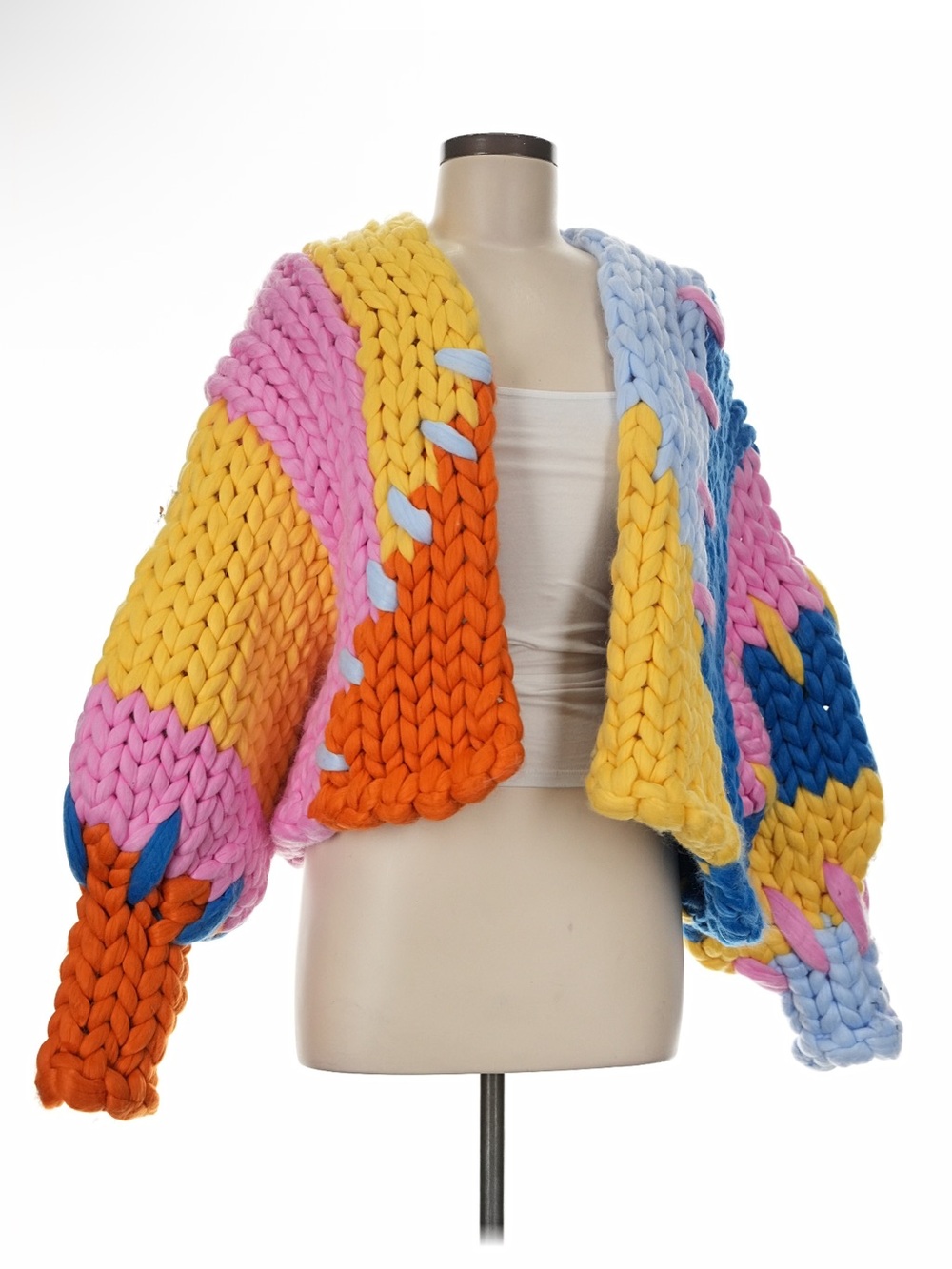 Hope Macaulay Chunky Multicolor colossal  Knit Cardigan -